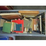 A large box of books including Treasures of Britain,