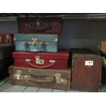 Four vintage cases to include a Maisons Lyon Toffees tin,