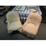 Two Victorian nursing chairs