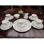 A Wedgwood "Clementine" tea set; 6 trios, cake plate,