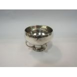 A miniature silver bowl with arched supports, London 1931,