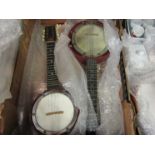 Two ukuleles and three song books including George Formby,