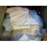 A quantity of linen including sets of napkins