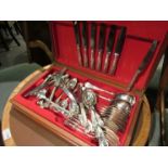 A canteen of plated cutlery,