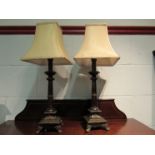 A pair of table lamps,