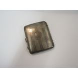 A silver cigarette case marked Birmingham