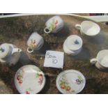 Three part tea sets including Adderley and Regency