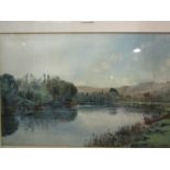 CONWAY LLOYD-JONES (FI 1871-1893) River scene, watercolour dated 1893,