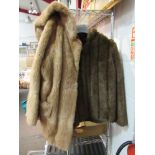 Two fur coats including M.