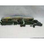 A collection of mostly Dinky diecast military vehicles including three boxed examples (6)