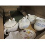 Mixed decorative ceramics including tea cups and saucers, mugs,