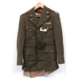 A WWII USAF 8th Air Force officer's uniform previously belonging Captain Edward C Filipiak,