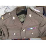 A quantity of uniform elements including Royal Irish officer's,