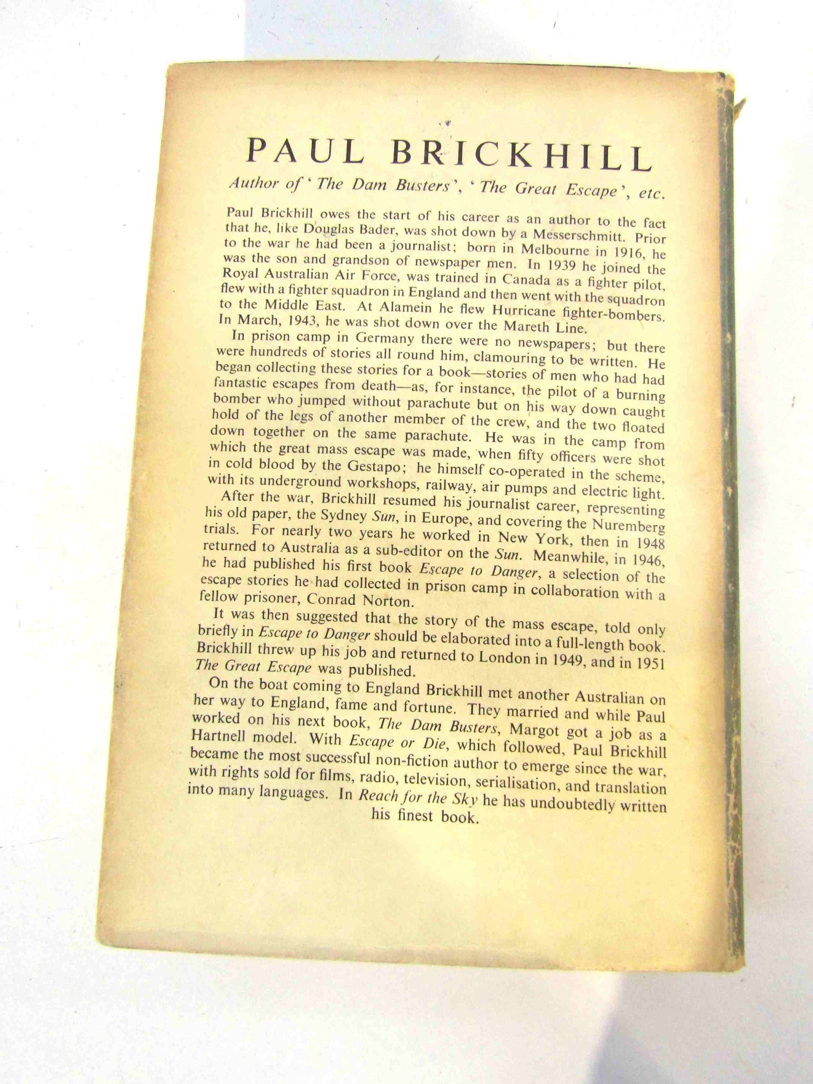 DOUGLAS BADER: "Reach for the Sky" His Life Story by Paul Brickhill, - Image 3 of 3