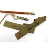 A Royal Marine Artillery Officer's swagger stick,