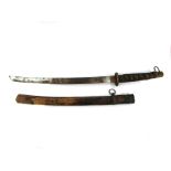 An Oriental wakizashi sword, 71cm length overall, 47cm blade length.