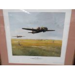 Two aviation themed prints: "They're Off" Wellingtons of No.