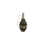 A WWII Russian F-1 pineapple hand grenade,