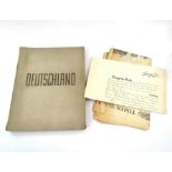 A 1930's Deutschland German propaganda book with D-Day and citation ephemera