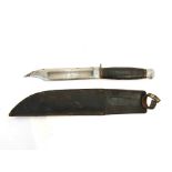 An early-mid 20th Century William Rodgers of Sheffield bowie knife with leather sheath