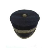 A Victorian Officer's pillar box hat with original leather case