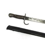 A 1907 pattern bayonet with hooked quillon dated 1910 with ER cypher,