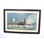 A limited edition print after Michael Rondot depicting Lockheed F-104G Starfighter, signed, 178/450,