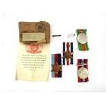 A WWII medal group of four consisting of 1939-45 and France & Germany stars, Defence and War medals,