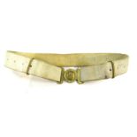 A British Army brass waist belt clasp with George crown,