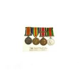 A WWI and WWII medal group of four consisting of war and victory medals named to 243861 PTE. C.L.