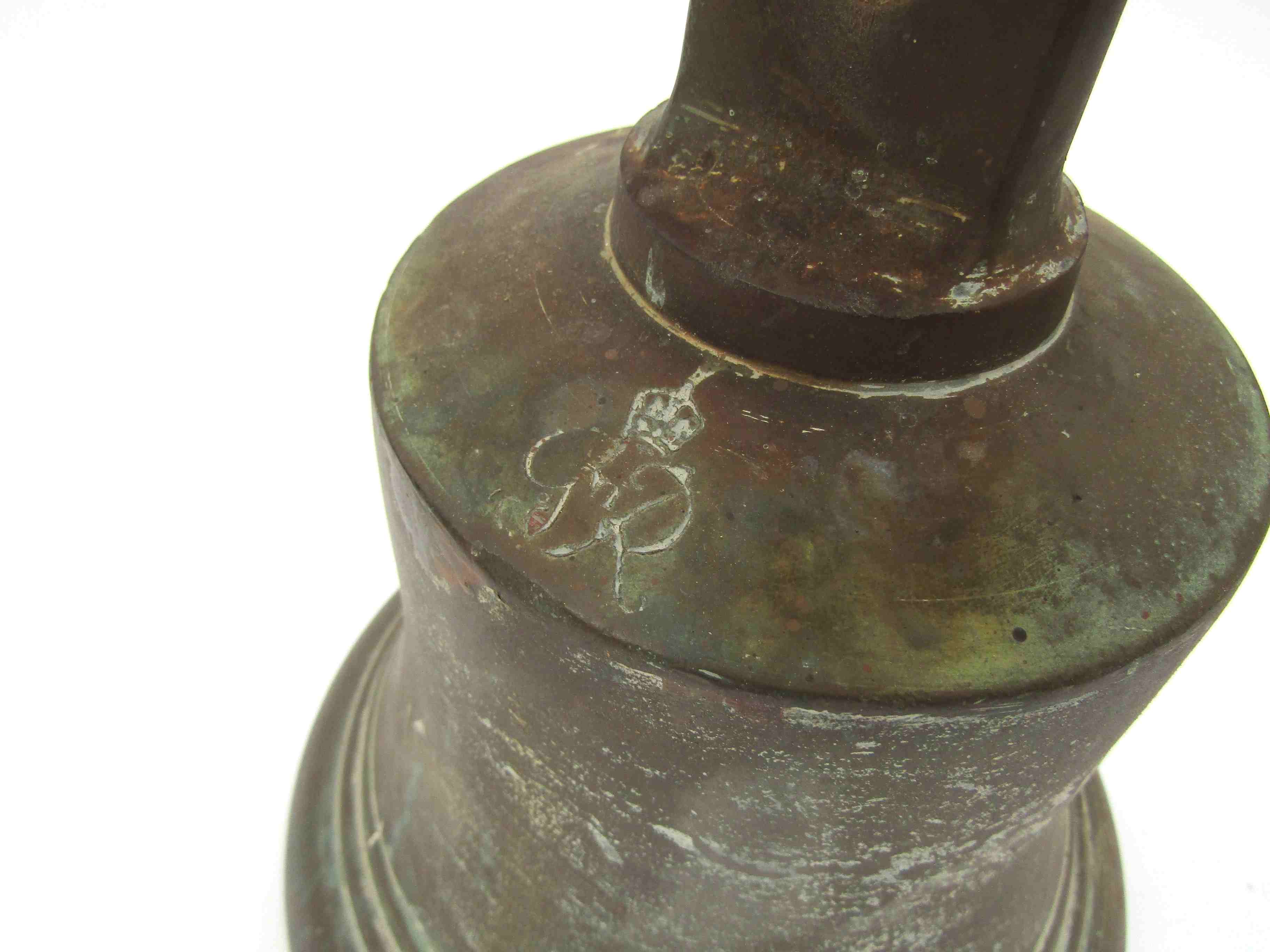 A George crown stamped bronze bell, - Image 2 of 3