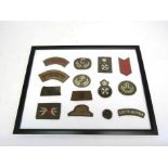 A collection of WWII ATS cloth badges,