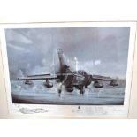 A limited edition print after Michael Rondot, "Second to None", Tornado Aircraft Landing,