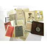 A quantity of ephemera including RAF service book,