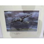 A limited edition print "Constant Endeavour" of Short Sunderland after Michael Rondot with pencil