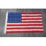 A reproduction US 1944 stars and stripes flag