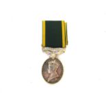 A George VI Territorial Force Efficiency medal named to 5774571 PTE. A.G. BOUGHEN NORFOLK, a POW No.