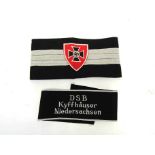 A reproduction German Kyffhauser veteran's armband with another