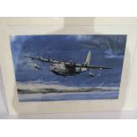 A limited edition print "The Last Sunderland" of Short Sunderland after Michael Rondot with pencil