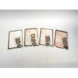 Four WWI war medals named to 45429 PTE. H. BROWN LEICESTERSHIRE REG., 769529 GNR. H.