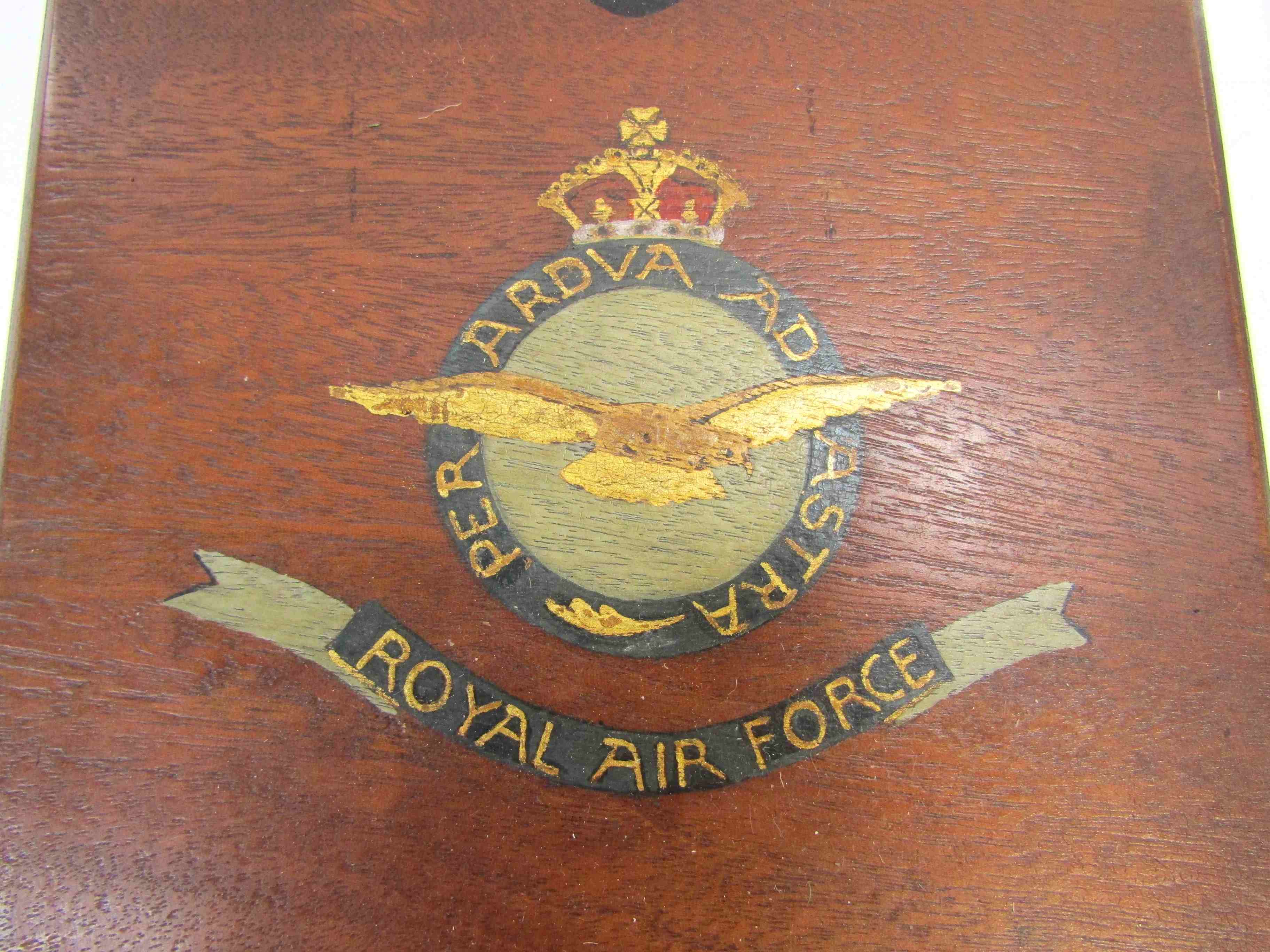An RAF hand painted wall plaque and a Royal Canadian Air Force wall shield (2) - Image 2 of 2