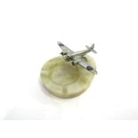 An RAF bomber design desk ashtray,