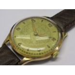 MIRAMAR: a mid 20th Century stainless steel and gold plated cased gent's manual wind wristwatch,