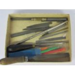 Assorted pivot files and burnishers including two double ended examples