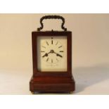 A 19th Century French rosewood and satin inlaid mantel clock,