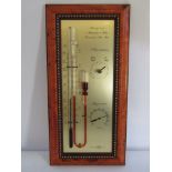 A 20th Century Denis Dingdens commemorative aneroid wall barometer with hygrometer and Meteo