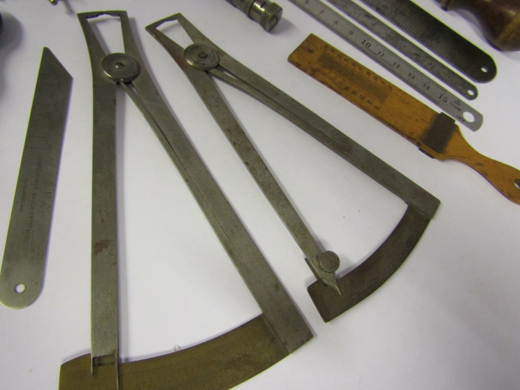 An assortment of horologist's/jeweller's marking and measuring tools including ring and stone - Image 5 of 5