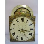 An early 19th Century longcase clock 8 day movement with rack and snail strike on a bell,