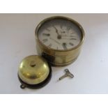 A Seth Thomas ship's bell clock wth external bell, circa 1910, striking with ship's bells system,