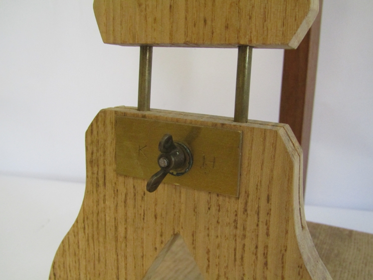 A handbuilt wooden longcase testing stand and a French pendulum clock testing stand (2) - Image 2 of 6